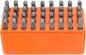 HARFINGTON 36pcs Metal Stamping Kit 5/64" (2mm) Steel Uppercase Letter and Number Punch Set (A-Z / 0-8 / "&" Symbol) Punch Press Tool with Case for Imprinting Metal Plastic Wood Leather