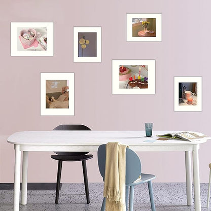 HOTUO 10 Pack 5x7 Ivory Picture Mats, 4 Ply Thickness Frame Mattes for 4x6 Photo, Photo Mat with Core Bevel Cut, for Frames/Artwork/Print/Pictur
