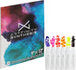 Alcohol Ink - Fluorescent Set, 7 Pieces | 10 Sheets 9x12 Multimedia Paper | Fast-Drying, Permanent, Transparent Alcohol Inks for Gloss Paper, Glass, Metal | 25 ml Bottles