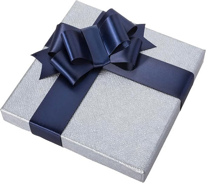 1-1/2 Inch Navy Blue Ribbon, 50 Yards Craft Polyester Satin Ribbon Perfect for Gift Wrapping, Handmade Roses, Wedding Party Decorations and DIY Crafts