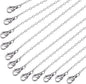 Wholesale 12 PCS Genuine Stainless Steel Fine Cable Chain Necklace Chains Bulk for Jewelry Making 18-30 Inches (30 Inch(2MM))