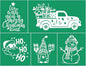 JAJADO Christmas Wish Silk Screen Stencils Reusable Self Adhesive Stencil Silk Screen Transfers Snowman Gnome Screen Print Stencil Holiday for Crafts on Wood, Fabric, Glass, Mug, DIY Christmas Decor