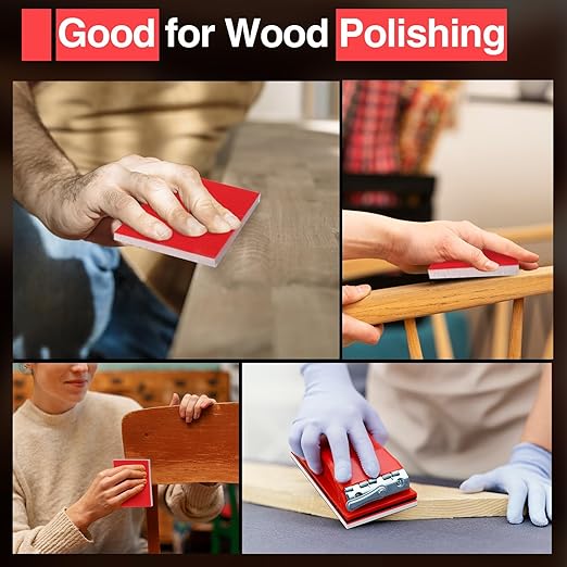 30 Pcs Sanding Sponge 400 Grit, Washable & Reusable Sanding Blocks for Wood, Metal, Drywall, Glazing,