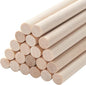 20 PCS Wooden Dowel Rods Wood Macrame Dowels 1/2x 12 inch, Round Wooden Sticks for Crafts, Unfinished Hardwood Sticks for Arts and DIYers, Crafting, Tiered Cake Support and Wedding Ribbon Wands