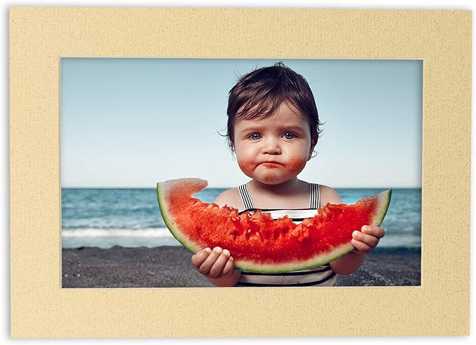 8x10 Mat Bevel Cut for 5.5x8.5 Photos - Acid Free Tan Precut Matboard - For Pictures, Photos, Framing - 4-ply Thickness