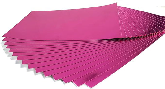 TGXRZX Metallic Rose red Cardstock Paper,Size 8 "x 11" (250gsm), 15PCS,Mirror Finish Gold Foil Board for Crafting, Invitations, and Decorations,Die Cut and Plotter,Card Making (Rose Red)