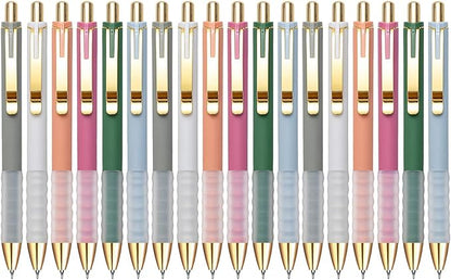 Linbsunne Gel Pens Black Ink Pen 0.5mm fine Point Pens Smooth Writing Retractable Office Supplies (18-count)