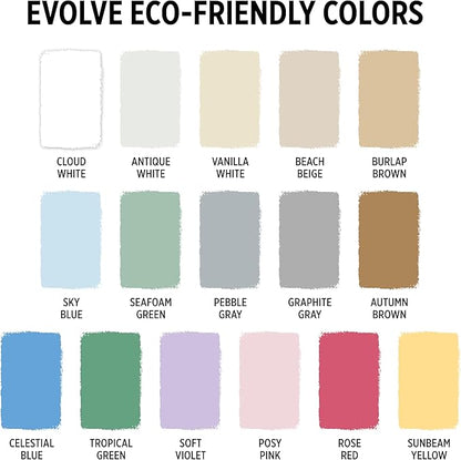 EVOLVE Paint & Primer: Environment-friendly, Low Sheen with One-coat Coverage for Interior & Exterior surfaces (Autumn Brown, 1-Gallon)