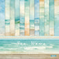 Scrapbook Paper Pad 6x6 Craft Paper Single-Sided Watercolor Seaside Background Beach Ocean Theme, Wedding, Birthday Party Decoration Sheets 24
