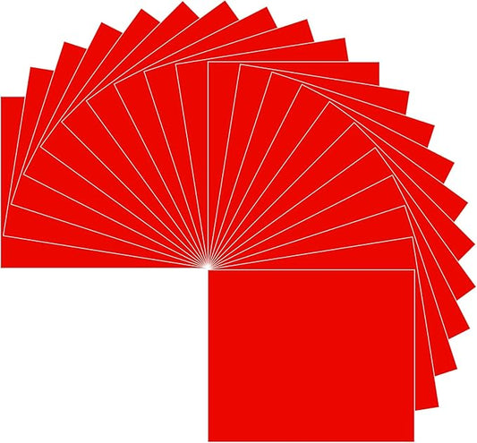 HTVRONT Red Heat Transfer Vinyl Bundle: 20 Pack 12" x 10"in Iron on HTV for T-Shirt, Compatible with Cricut Cutting Machine, Silhouette Cameo or Heat Press Machine