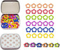 Metal Flower Stitch Markers,Colorful Crochet Stitch Markers,Knitting Stitch Markers with Storage Case,Crochet Gift for Knitting Weaving Lovers (Flower)
