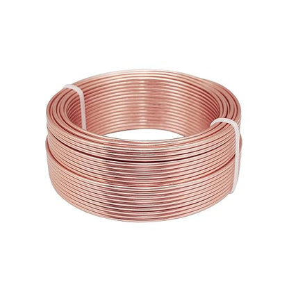 12 Gauge Aluminum Craft Wire, 2mm×30Yards Bendable Metal Craft Wire for Bonsai Plant Stand, Doll Skeletons, Wire Sculpture, Jewelry Making and Home Decorations (Copper)