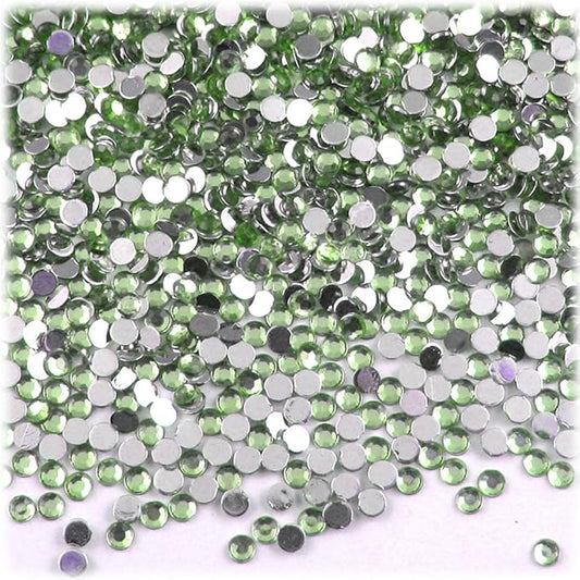 The Crafts Outlet 1,440pc Rhinestones Round 3mm (10ss) Light Green