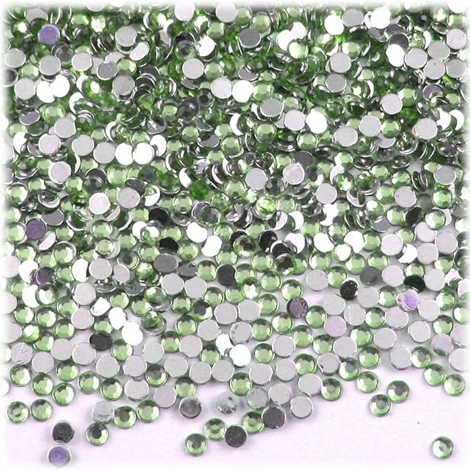 The Crafts Outlet 1,440pc Rhinestones Round 3mm (10ss) Flatback Orange