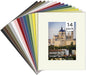 Egofine 14 Packs Picture Frame Mats, 8x10 Picture Mats for 5x7 Photos, Acid-Free Mixed Colors Pre-Cut Photo Board for Photos, Prints, Artworks