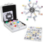 NOLIE Mexican Train Dominoes Game, Double 12 Dot Dominoes Set with Aluminum Case