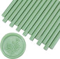 Yoption 15 Pieces Sage Green Glue Gun Sealing Wax Sticks for Wax Seal Stamp, Great for Wedding Invitations, Envelopes, Cards, Christmas Gift Ideas, Wine Packages