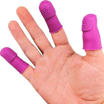 Comfortable Flexible Thimbles | THIK-Grip Thimble | Small (3) - Medium (3) - Large (3) - Comfy | Set of Large Sewing Needles with Case (1)
