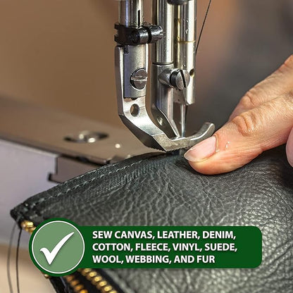 Mandala Crafts White Heavy Duty Thread -1500 Yds Tex 90 Thread for Sewing Drapery Jeans Leather Hair - Bonded Polyester Thread Outdoor Marine Upholstery Threads