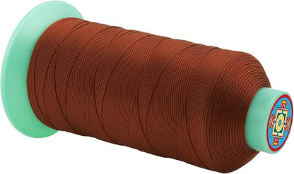 Mandala Crafts Size 277 840D T270 Bonded Nylon Thread Copper Brown Heavy Duty Sewing Threads - 800 YDs Tex 270 Thread for Leather, Jeans, Weaving, Outdoor Marine Upholstery Threads