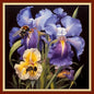 Disxvivy Cross Stitch Stamped Full Embroidery Kits DIY 11CT Cotton Thread Printed DIY Needlepoint Kits Craft Needlework Set Cross-Stitch Stamped Sets-Bees Gather Honey 18x18 inch