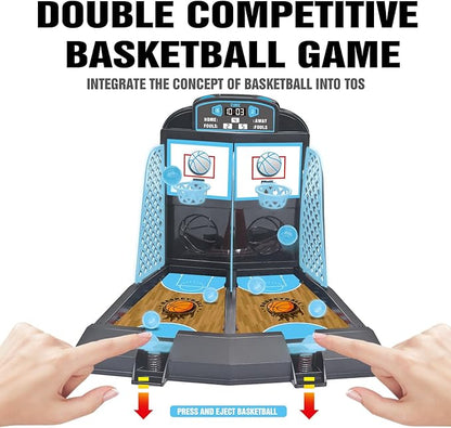 Table Top Games, Glow in The Dark Mini Basketball Game - Desktop Games for Kids，Desk Toys for Office for Adults - Basketball Gifts for Boys 3 4 5 6 7 8 9 10 11 12