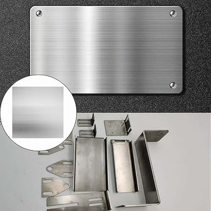 2Pcs 430 Stainless Steel Sheet Metal 8" x 8" x 1/32" Inch Metal Plates for Magnetic Mount Board Wall 20GA(0.80MM) 430 Stainless Steel Shim Stock Plates Metal Sheets for Crafting, Kitchen, Office