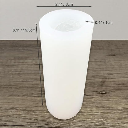 Grape Pillar Candle Molds Vintage Cylinder Thick Silicone Molds for Candle Making Soaps Resin Clay Home Decoration Crafts DIY