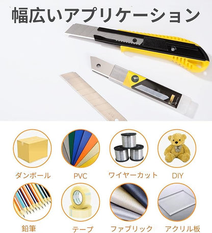 DOWELL 18mm Snap Off Blades SK5 Utility Knife Retractable Blades Box Cutter (30pcs)