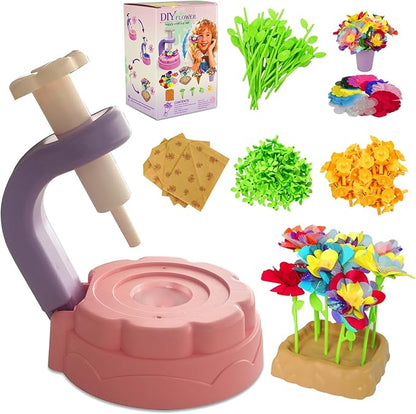 DIY Fabric Flower Bouquet Toy Set | Children's Handmade Materials Pack (Ages 3-9) | STEM Education Art Toy | Festival Creative Gift