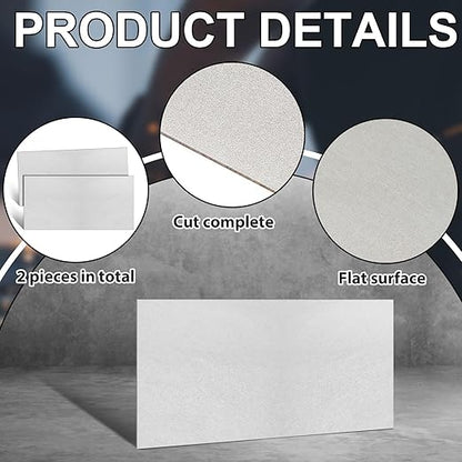 Zonon 2 Pcs 20 Gauge Steel Sheet Metal Cold Roll Steel Sheet 12" x 6" x 0.032" Weldable Metal Roll Steels Plate for DIY Craft Projects Home Auto, Easy to Shape, Weld, Cut and Form