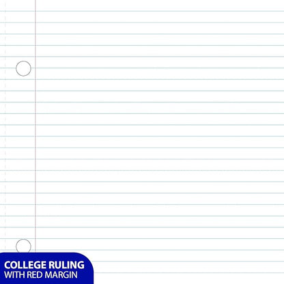 BAZIC Notebook College Ruled 1 Subject 80 Sheets Wireless Notebooks, Lined Composition Book, Assorted Color, 1 Unit, Random Color