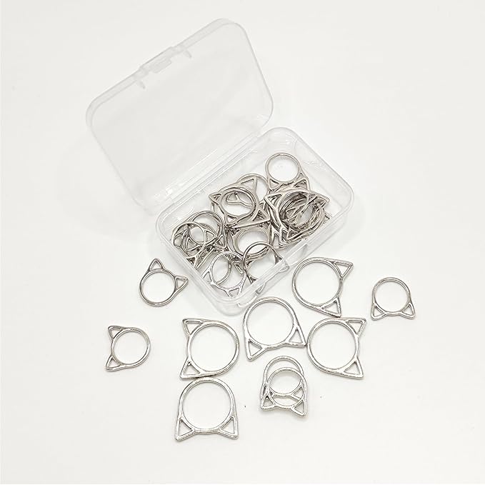 Hilsayum Cat Stitch Markers Cute Stitch Markers Metal Stitch Marker for Crocheting