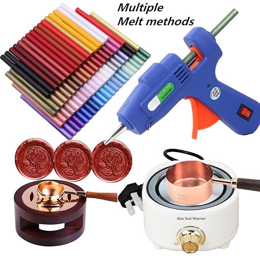 Silver Wax Seal Sticks, ONWINPOR 20pcs Silver Wax Sealing Sticks for Wax Seal Stamp, Wedding Invitations, Mini Wax Seal Sticks for 0.28'' Glue Gun (Silver)