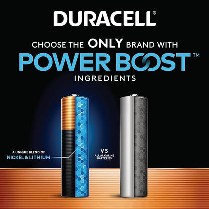 Duracell Coppertop AA Alkaline Batteries with POWER BOOST Ingredients, 28 Count, Long-Lasting Alkaline in Re-closable Pack for Quick Access and Organized Storage