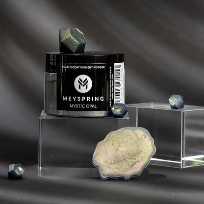 MEYSPRING Mystic Opal - Two Tone Green Mica Powder for Resin Art - Pigment Powder for Dyes - Color Shifting Dye - Resin Art Pigment Set - 50g