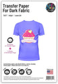 NuFun Activities Inkjet Printable Iron-On Heat Tshirt Transfer Paper 11x17 (25, Dark Fabrics)