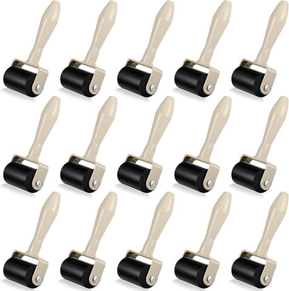 Frienda 15 Pcs Rubber Brayer Rollers 1.9 Inch Rubber Ink Roller for Gluing Printing Inking Block Paper Crafting Press Printmaking Wallpaper Stamping Scrapbooks Crafting Art DIY