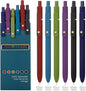 Ddaowanx Colorful Gel Pens, 0.5mm Fine Point Retractable,Multi Colored Pens for Journaling and Sketching,School Supplies,Stuffers for Teens, Gifts for Women (6Pcs-Vintage Colors)