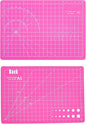 A5 Self-Healing Cutting Pads, Small Cutting Mat, Professional Double Sided Durable Cutting Mat, Great for Hop Scrapbooking, Quilting, Fabric, Sewing Craft Projects (Pink, A5)