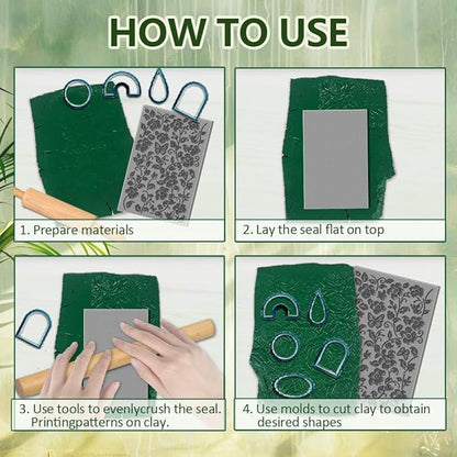 CHGCRAFT 16 Sheets 16 Styles Plants Butterflies Wildflowers Polymer Clay Texture Mat Modeling Pattern Pad Leaves Flowers Texture Sheets for Polymer Clay Making Earrings Jewelry Tools, 4×2.6 inch