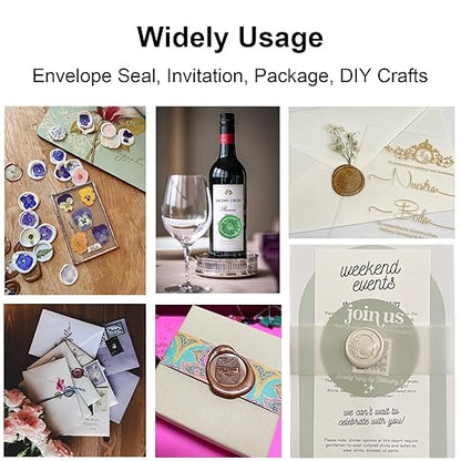 52pcs Lilac Purple Wax Sealing Sticks, Andotopee Glue Gun Wax Seal Sticks for Wax Seal Stamp, Premium Sealing Wax for Envelope Seal Wedding Invitation Craft Adhesive, Great Gift Ideas (Mini Size)