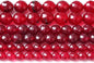 90pcs 4mm Faceted Red Jade Gemstone Beads Natural Stone Round Loose Spacer Beads for Jewelry Making DIY Bracelet Necklace 1 Strand 15inch