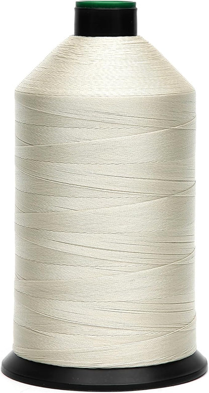 Extra Strong Bonded Nylon Thread #92 Tex90 – 16 OZ, 4200yds, Versatile Stitching Solution for Leather, Upholstery, Canvas Repair and More (Beige)