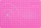 A5 Cutting Mat, Self Healing Sewing Mat, Craft Mat Double Sided 3-Ply Craft Cutting Board for Sewing Crafts Leather Fabric Scrapbooking Project Art Supplies, 8.6“ x 5.9”, Pink