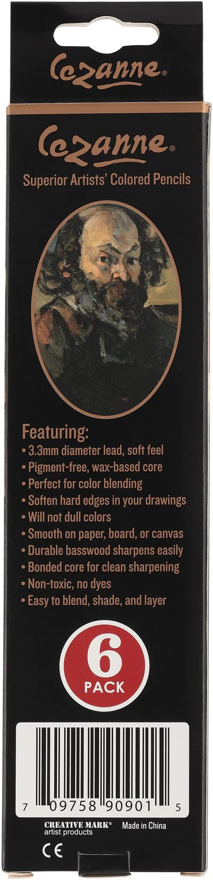 Creative Mark Cezanne Premium Colorless Blender Pencil 6 Pack - Highly-Pigmented Drawing Pencils - Coloring Pencils for Drawing, Blending, Coloring, and More