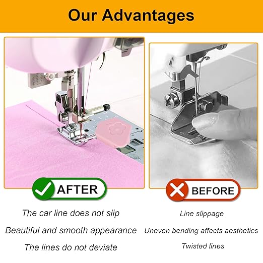 Utoolmart 3Pcs Magnetic Seam Guide for Sewing Machine, Multifunctional Polygonal Hemmer Guide with Scale, Magnet Hem Guide for Sewing Machine, Universal Sewing Accessories and Supplies (3colors)
