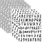 Outus 576 Pieces 8 Sheets Letters Stickers Self Adhesive Vinyl Letter Alphabet Number Stickers Mailbox Numbers Sticker, Decals for Classroom Decor, Sign, Door(Black, White,1 Inch)