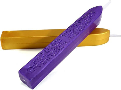 Yoption 12 Color Sealing Wax Sticks with Wicks, Antique Metallic Totem Fire Manuscript Seal Wax for Wax Seal Stamp (12 Metallic Colors)
