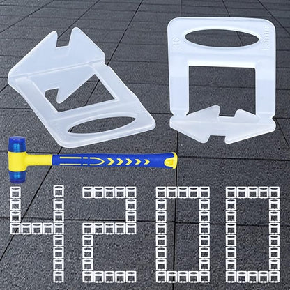 Tile Leveling System Clips Spacers Tile Leveler Clips DIY Tile Leveler Spacers 4200 Pcs 1/16" (1.5mm) for Professional Ceramic Tile and Stone Installation (4200 1/16")